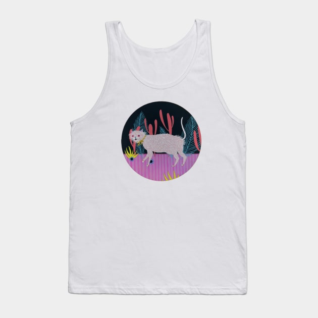 Nighttime Alley Cat Tank Top by jenniferdavisart